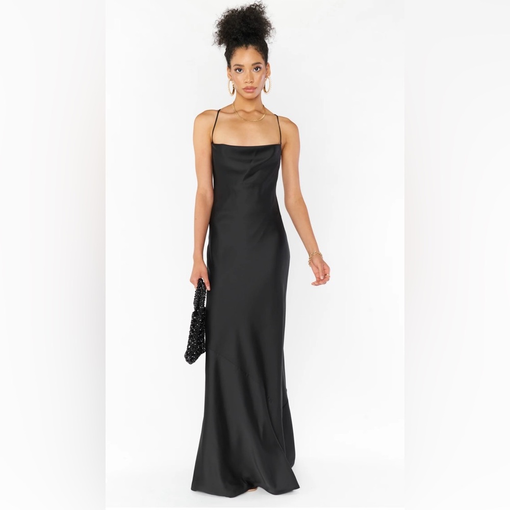 Show Me Your Mumu Black Tuscany Slip Dress